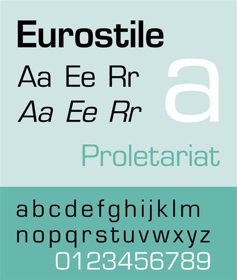 eurostile font that is modern